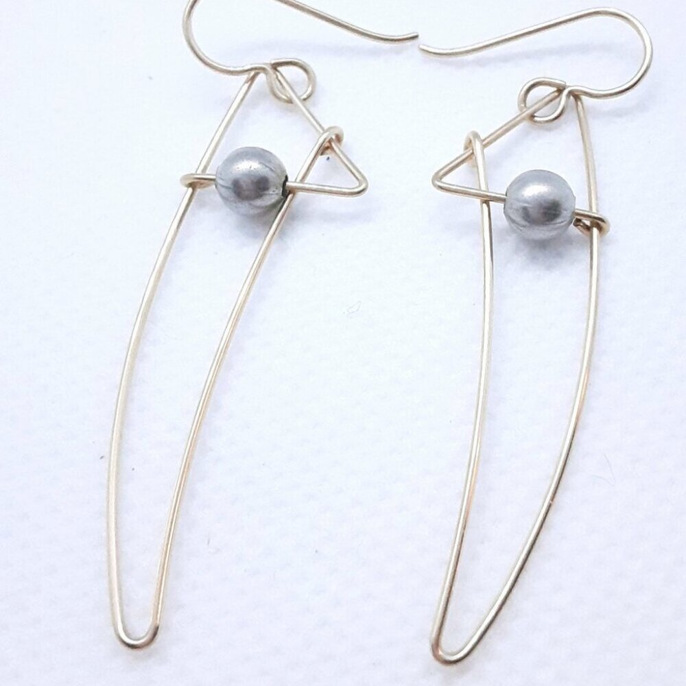 NEW Rose gold vermeil wire drop earrings. - Picture 9 of 9